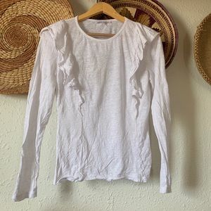 ☀️ White linen Frame long sleeve